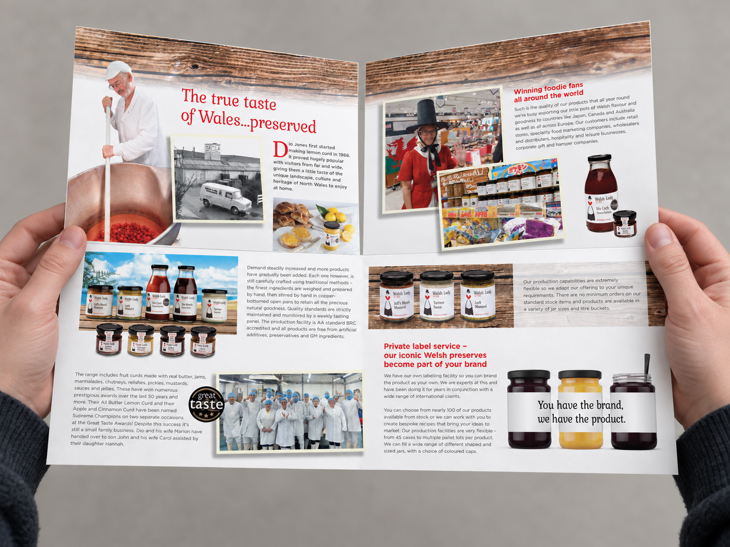 Welsh Lady Preserves Foldout Brochure